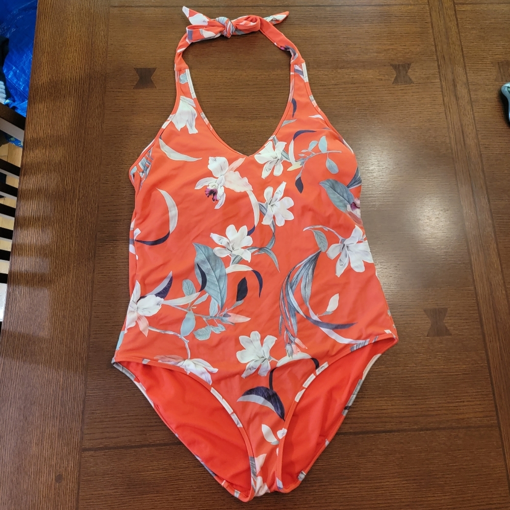 Athleta Waimea Plunge One Piece Swimsuit Large